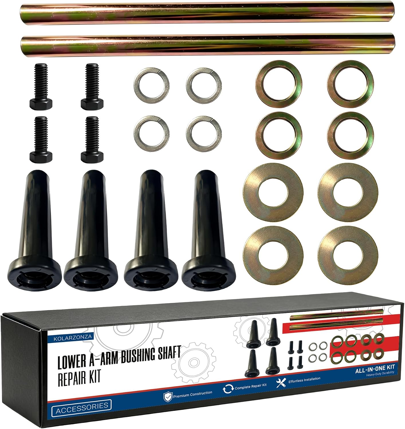 Upgraded Lower A-ARM Bushing Shaft Kit 7501093,Compatible with Polaris Sportsman 400 500 570 600 700 800,Fit for Trail Blazer 250 330 400,for Magnum 325 330 425