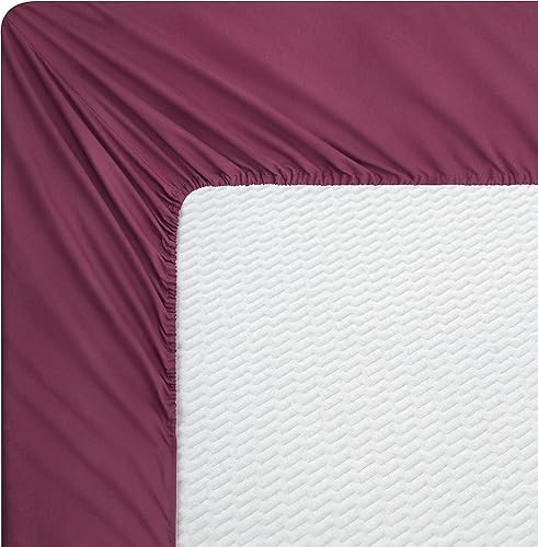 Miniatura 6 de Marina Decoration Juego de sábanas de 600 hilos de algodón percal de fibra larga ultra suave para todas las estaciones, 4 piezas con 2 fundas de