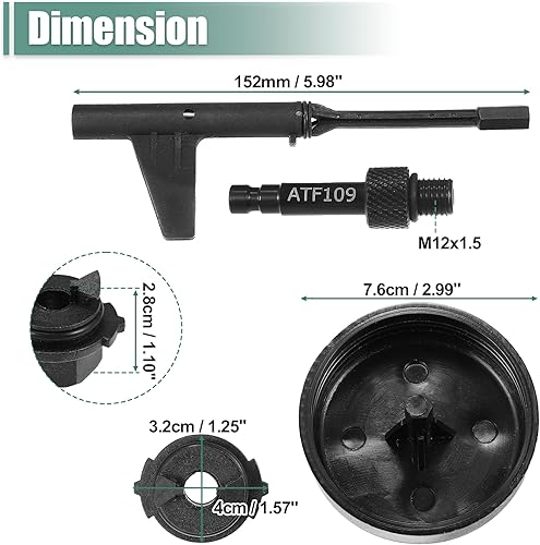 Miniatura 7 de X AUTOHAUX Juego de adaptadores de herramientas de llenado de aceite de transmisión de 4 piezas para Mercedes Benz 2015 y UP 725 Caja de cambios de
