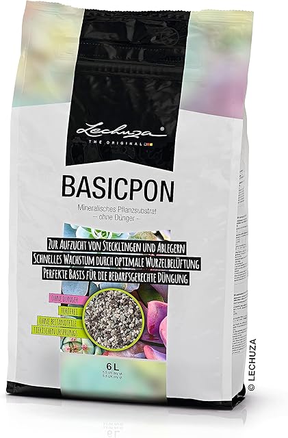 Lechuza Basic-Pon Podłoże do Kwiatów, Brązowy, 6 litrów