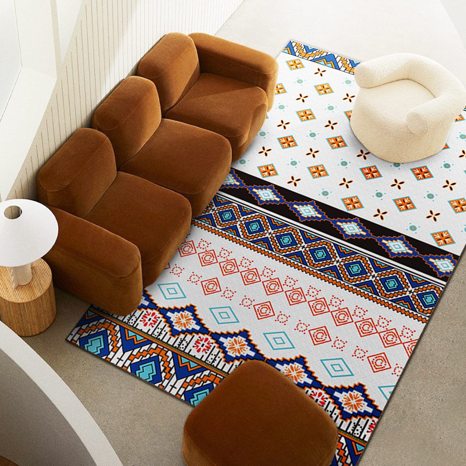 Tapis de style vintage pour salon et chambre : isolation et douceur peluche