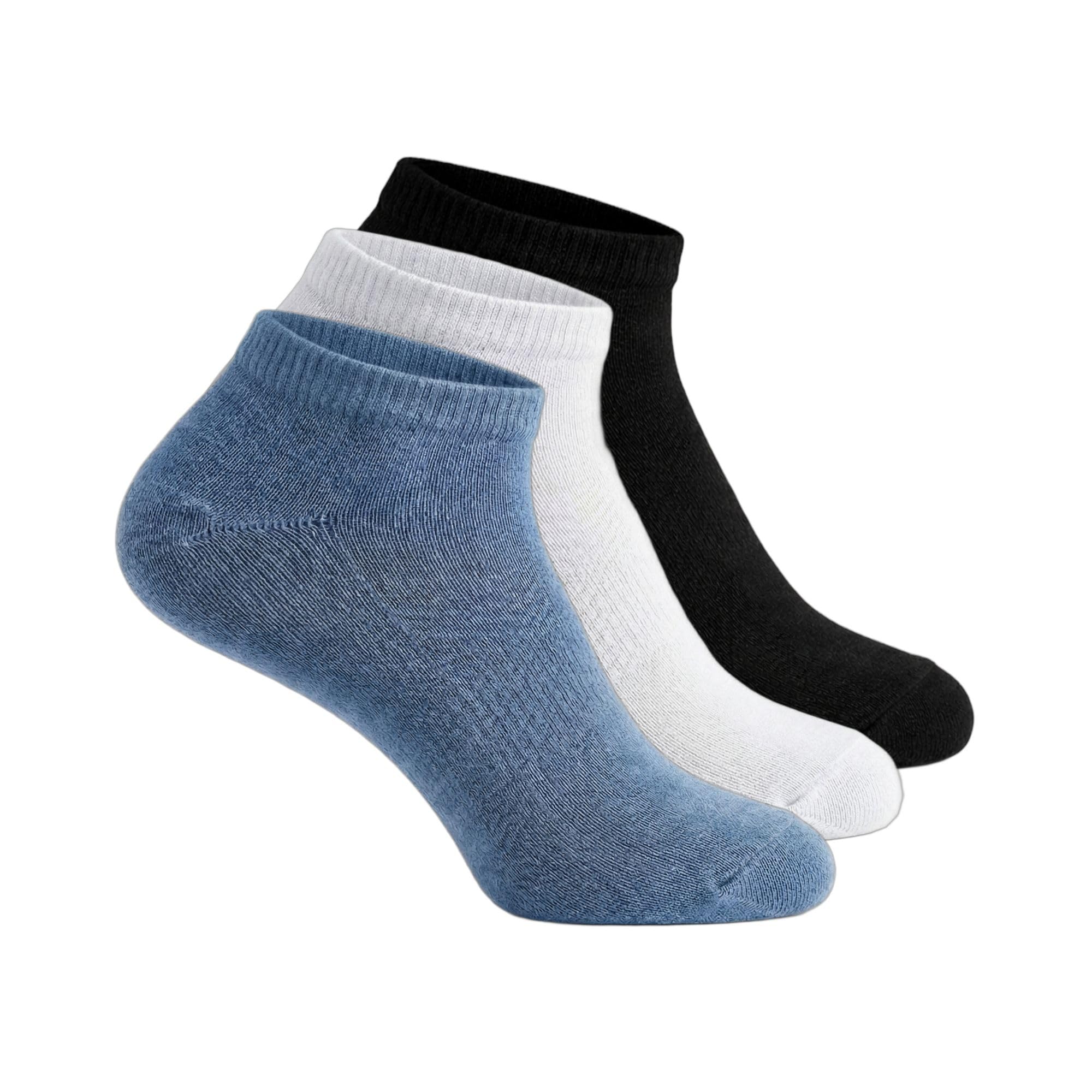 m.o.h Cotton Ankle Socks for Men (Pack of 3) | Anti-Odour & Moisture Wicking | Soft & Breathable | Full Cushion Best for Everyday, Sports & Gym-picture-12