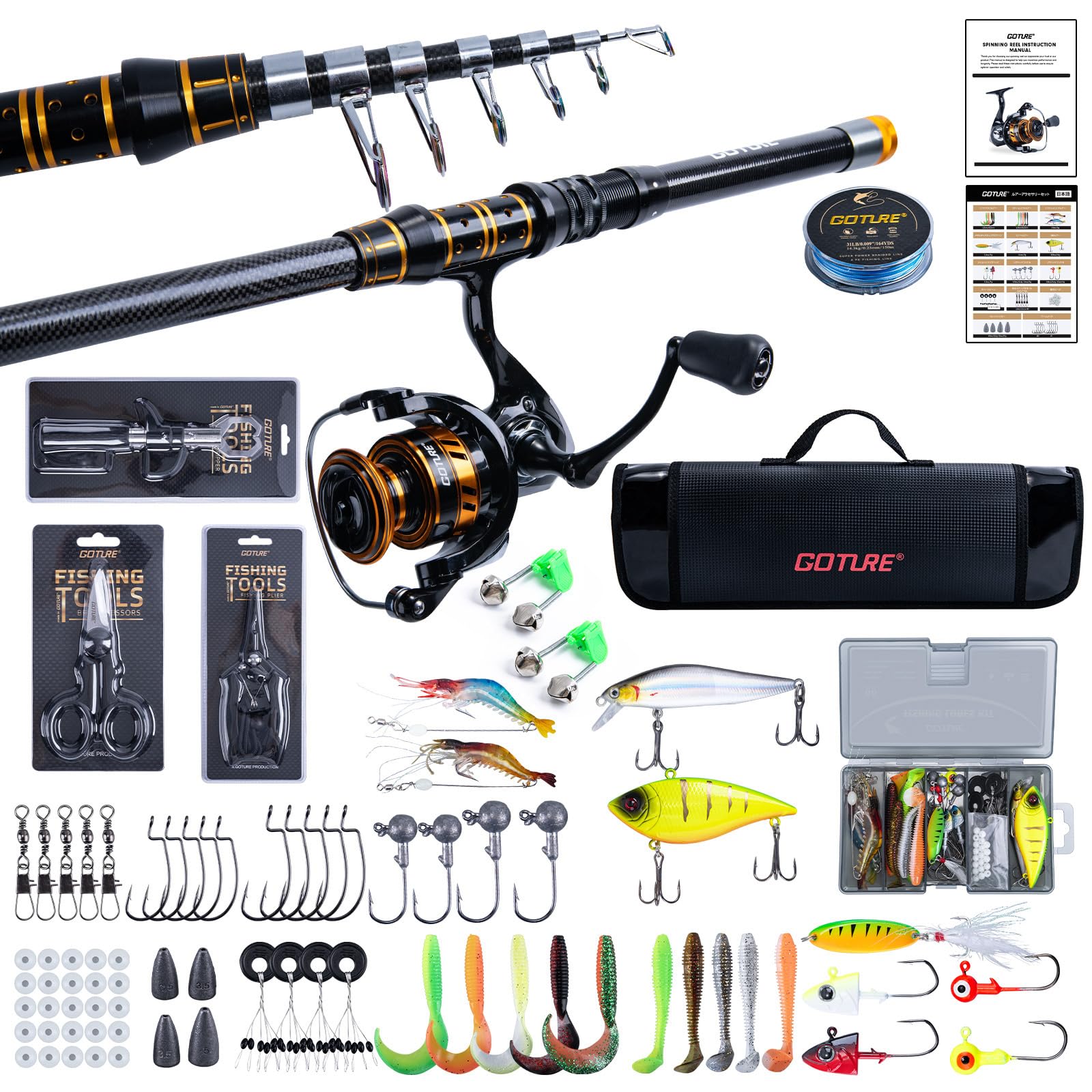 Goture Telescopic Fishing Rod & Reel Combo