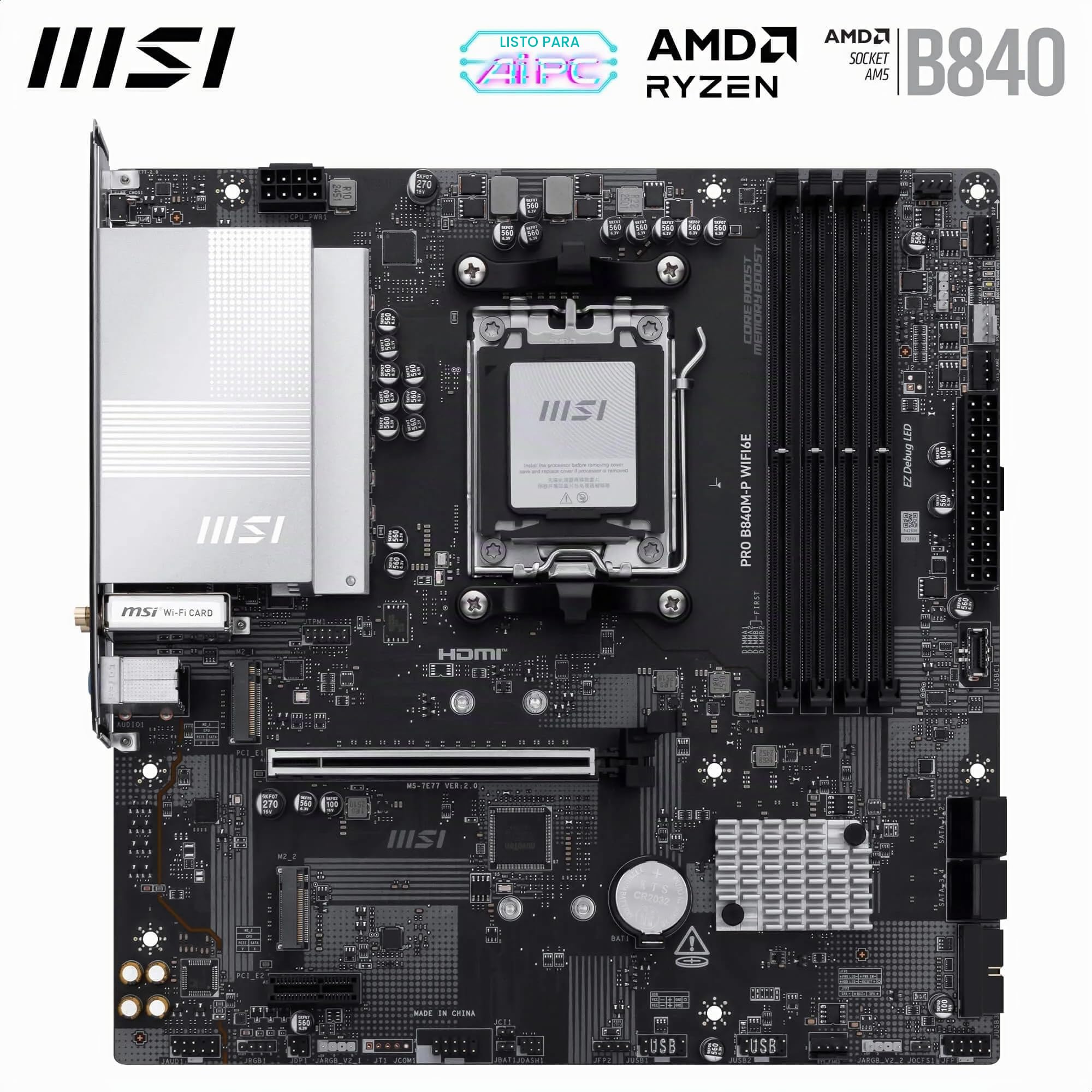 MSI Pro B840M-P WIFI6E - Placa Base