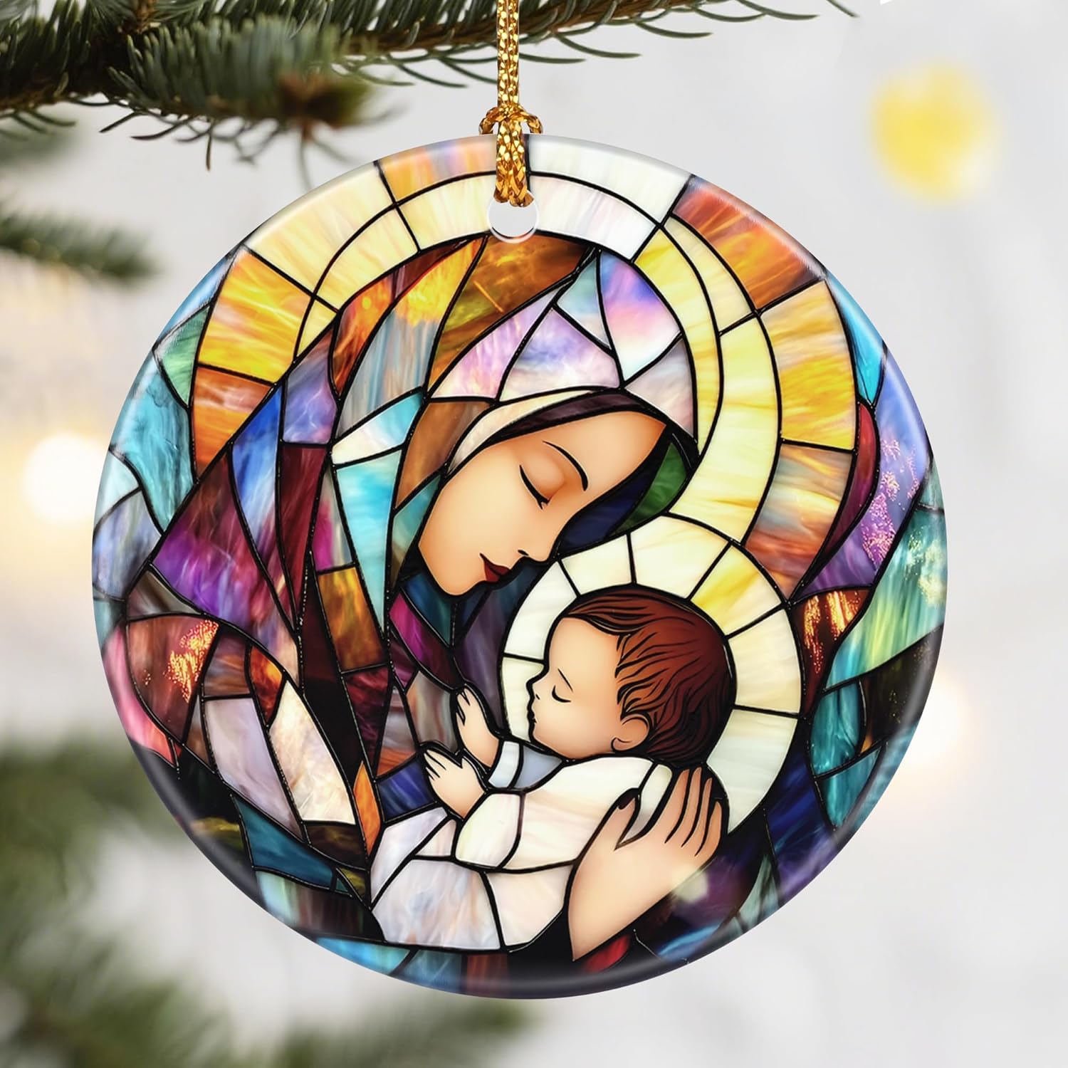 Virgin Mary Christmas Ornament