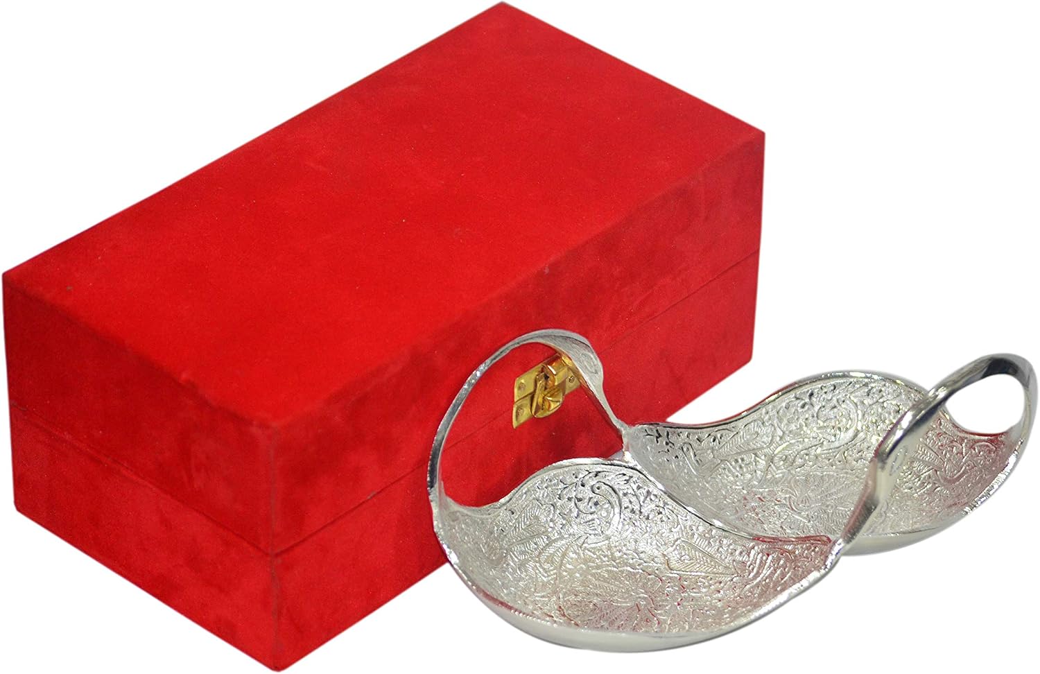 Silver Plated Brass Duck Shaped Bowl Serving Platter Tray From Indian Accent - Image 3