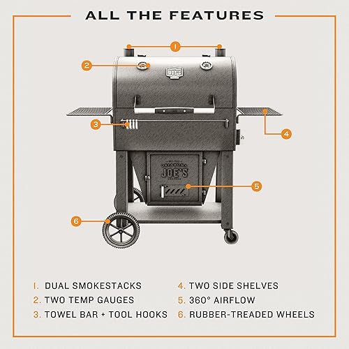 Miniatura 6 de Oklahoma Joe's Marshal Centerbox Ahumador, acero negro - 23202164