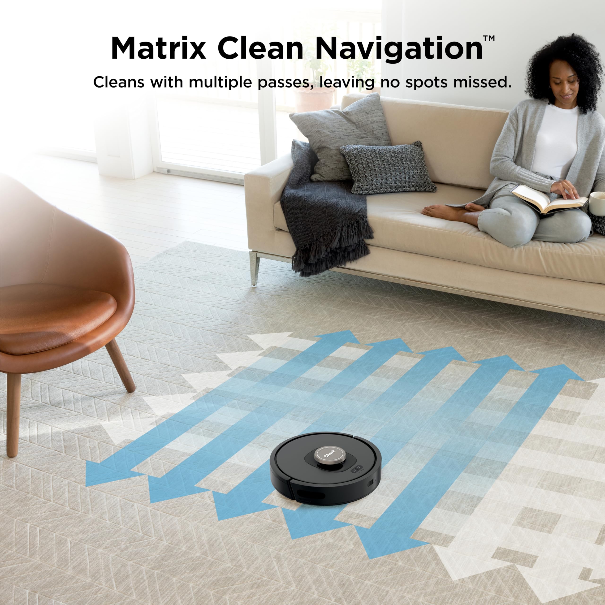 Shark AV2501AE AI Robot Vacuum with XL HEPA Self-Empty Base, Bagless, 60-Day Capacity, LIDAR Navigation, Perfect for Pet Hair, Compatible with Alexa, Wi-Fi Connected, Carpet & Hard Floor, Black view 7