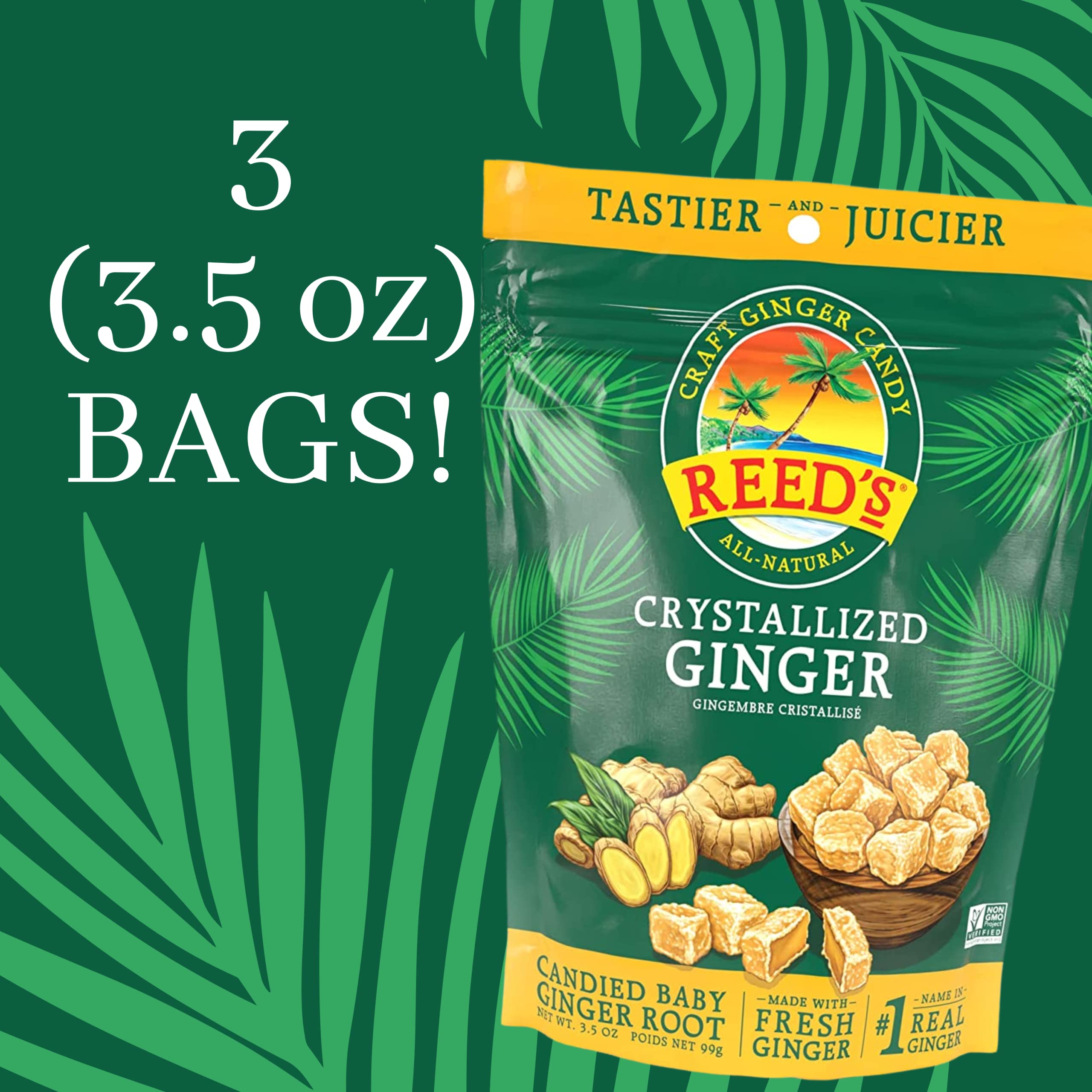 Reed's, Crystallized Ginger Candy, 3.5 Ounce thumbnail 2