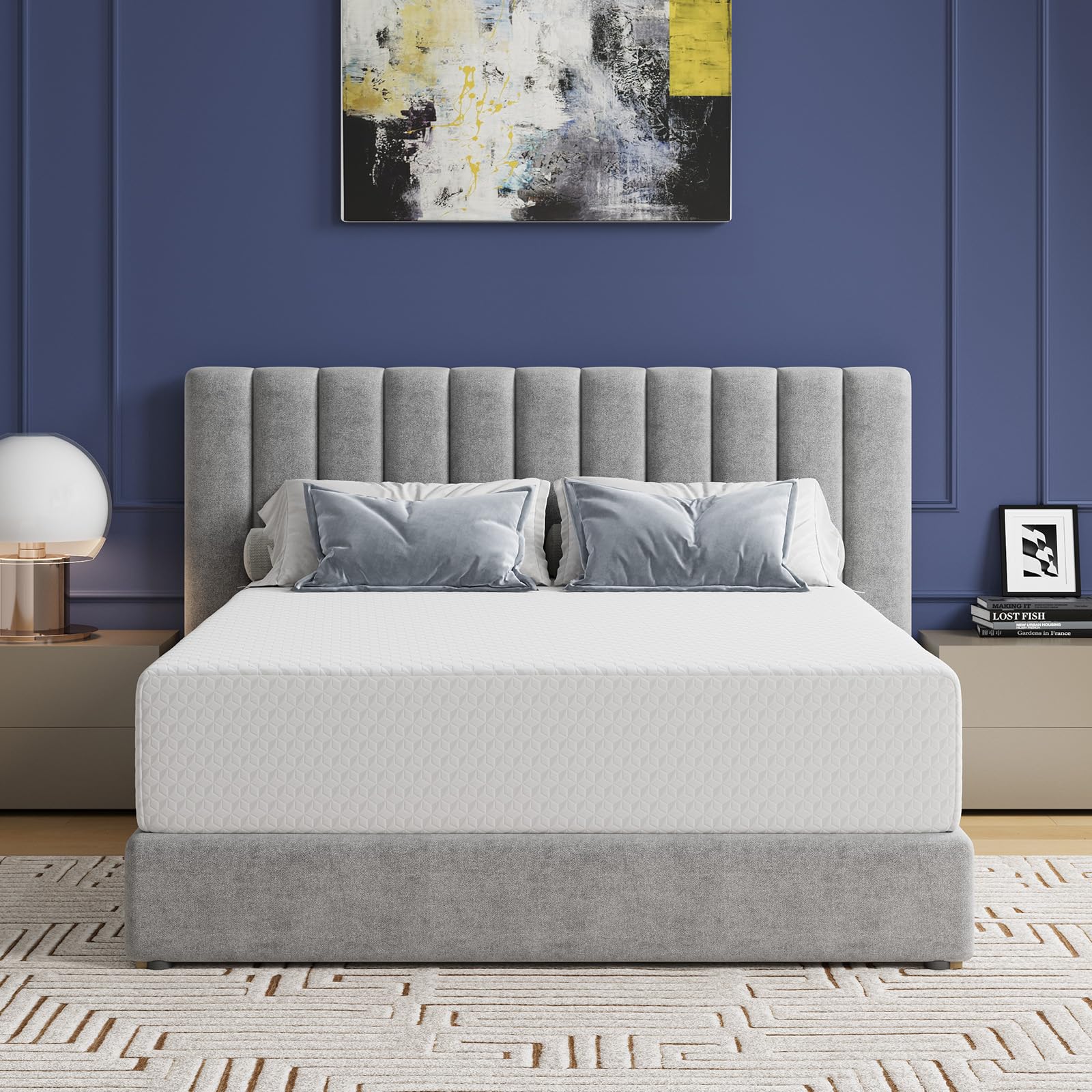 Avenco 10 Inch Full Size Mattress, Bamboo Charcoal Memory Foam Full Mattress in a Box for Cool Sleep & Pressure Relief, Medium Firm Full Bed Mattresses CertiPUR-US Certified