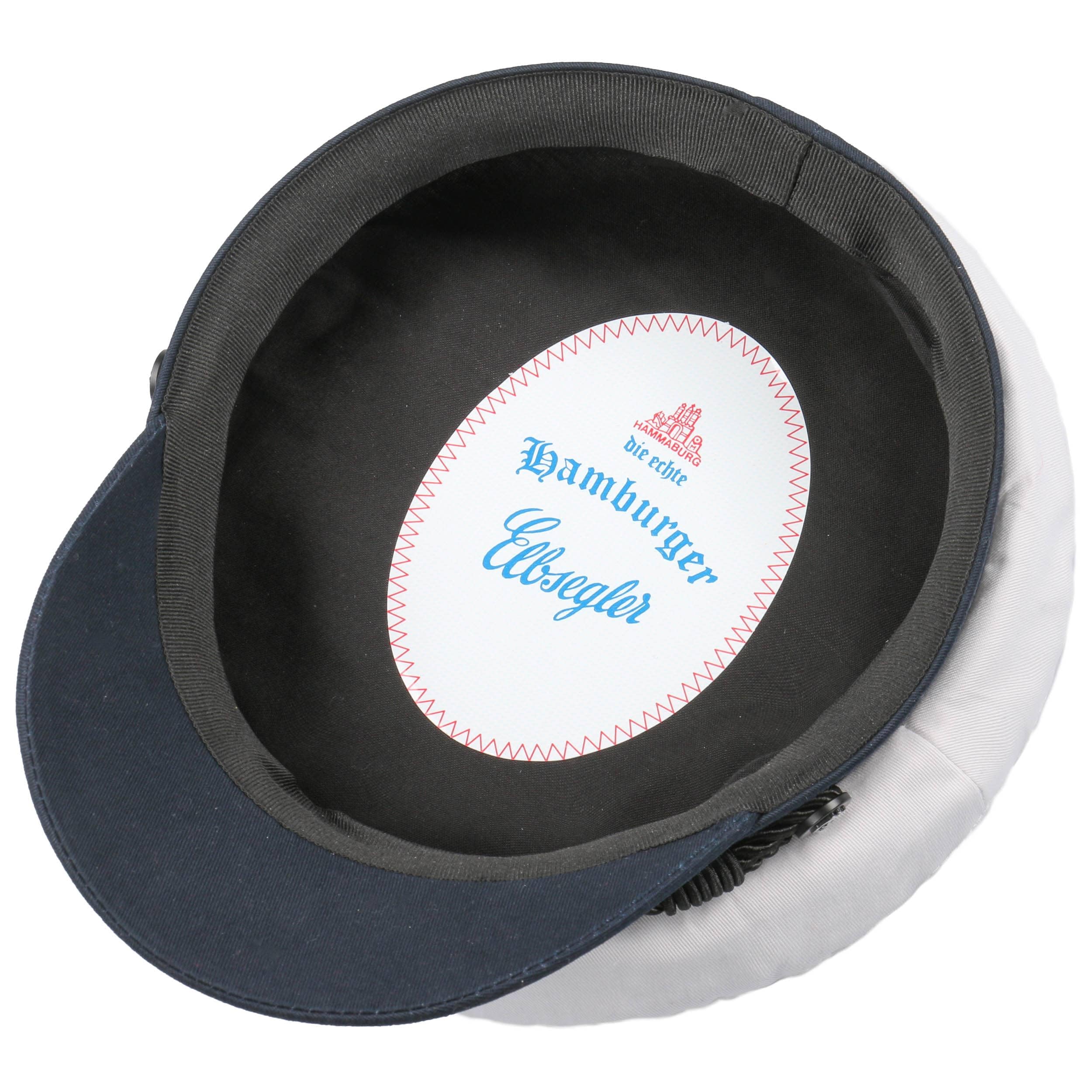 HAMMABURG Casquette de Marin White Starline Femme/Homme - Bonnet Capitaine avec Visiere Hiver Automne Ete Printemps Printemps-ete