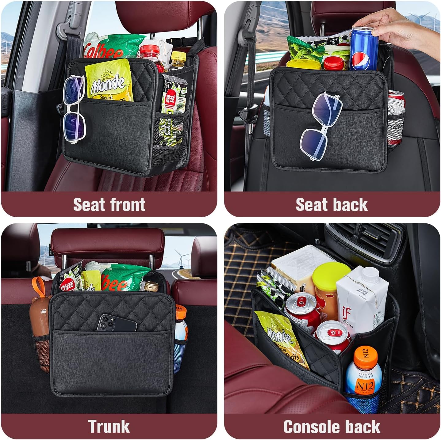 Organizador para Maletero de Coche para Kia Niro 2017-2024,Organizador para Coche Impermeables para Asientos Bolsa de Almacenamiento | organizador para maletero de coche bolsa almacenamiento el del bolsas