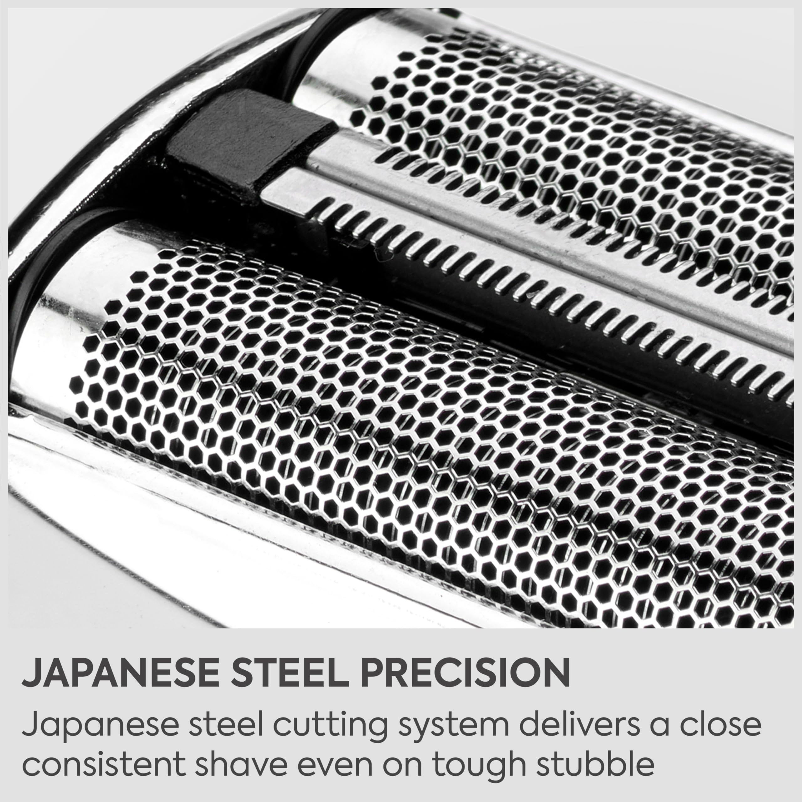 BaByliss Super‑X Doppelfolienrasierer für Herren – ultraglatte Oberfläche, doppelte japanische Stahlfolien, schnurloses Lithium-Ion, Wet & Dry IPX7, USB C wiederaufladbar, FS996DU