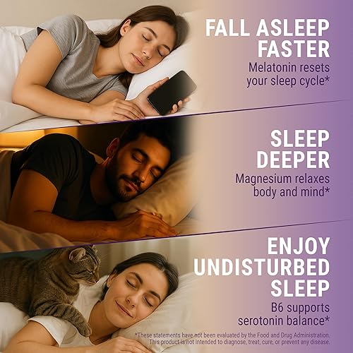Miniatura 5 de New Elements Gomitas de melatonina de 10 mg con glicinato de magnesio y vitamina B6  Apoyo para dormir, relajación y alivio del estrés  Sin OMG, sin