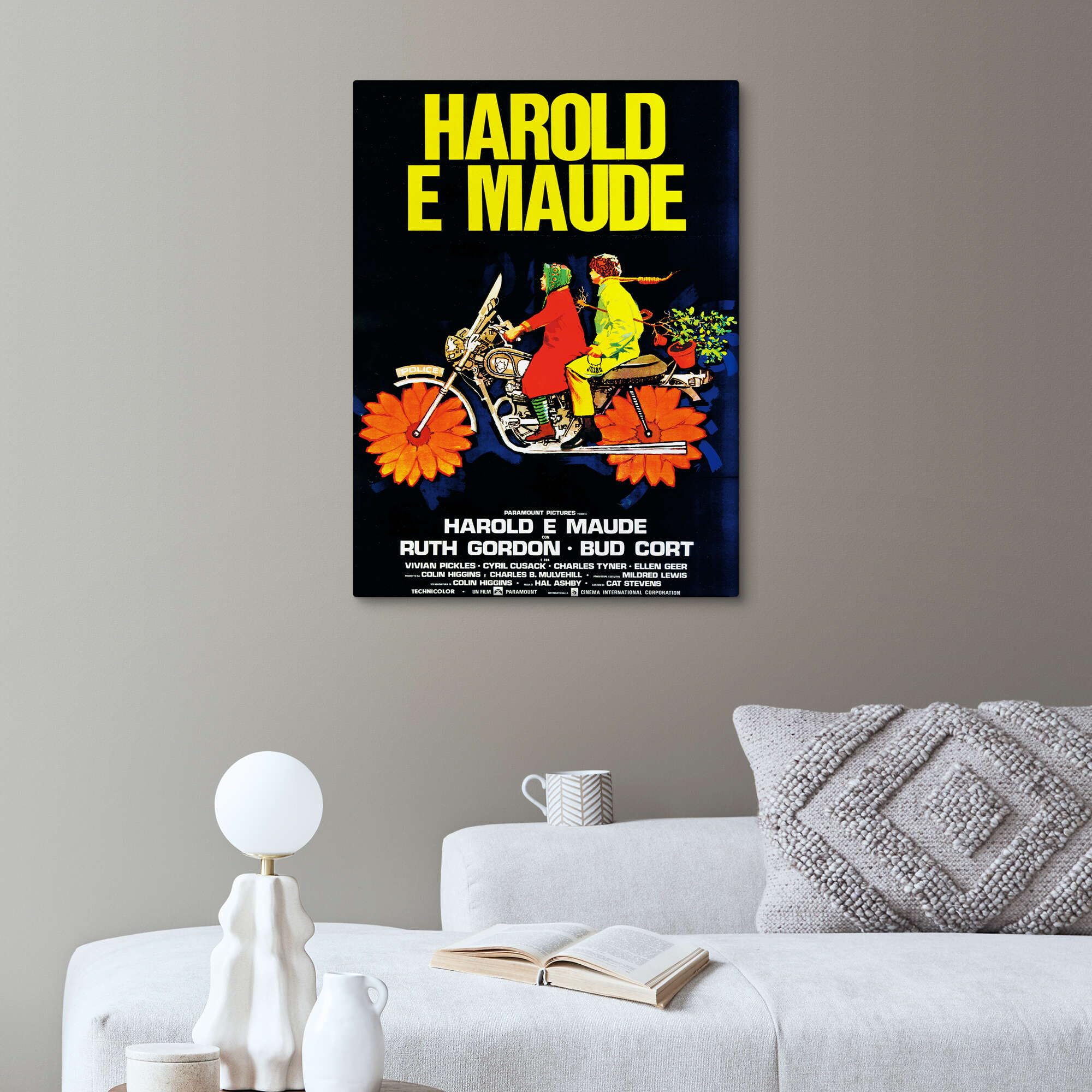 Posterlounge Harold und Maude (italienisch) Leinwandbild | 50 x 70 cm von Vintage Entertainment Collection Schwarz Wandbilder Wanddeko