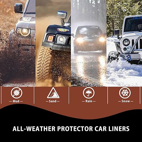 Miniatura 3 de KMF Alfombrillas para suelo de 2015, 2016, 2017, 2018, 2019, Ford Transit 150-250-350 (sin conexión), protección para todo tipo de clima,