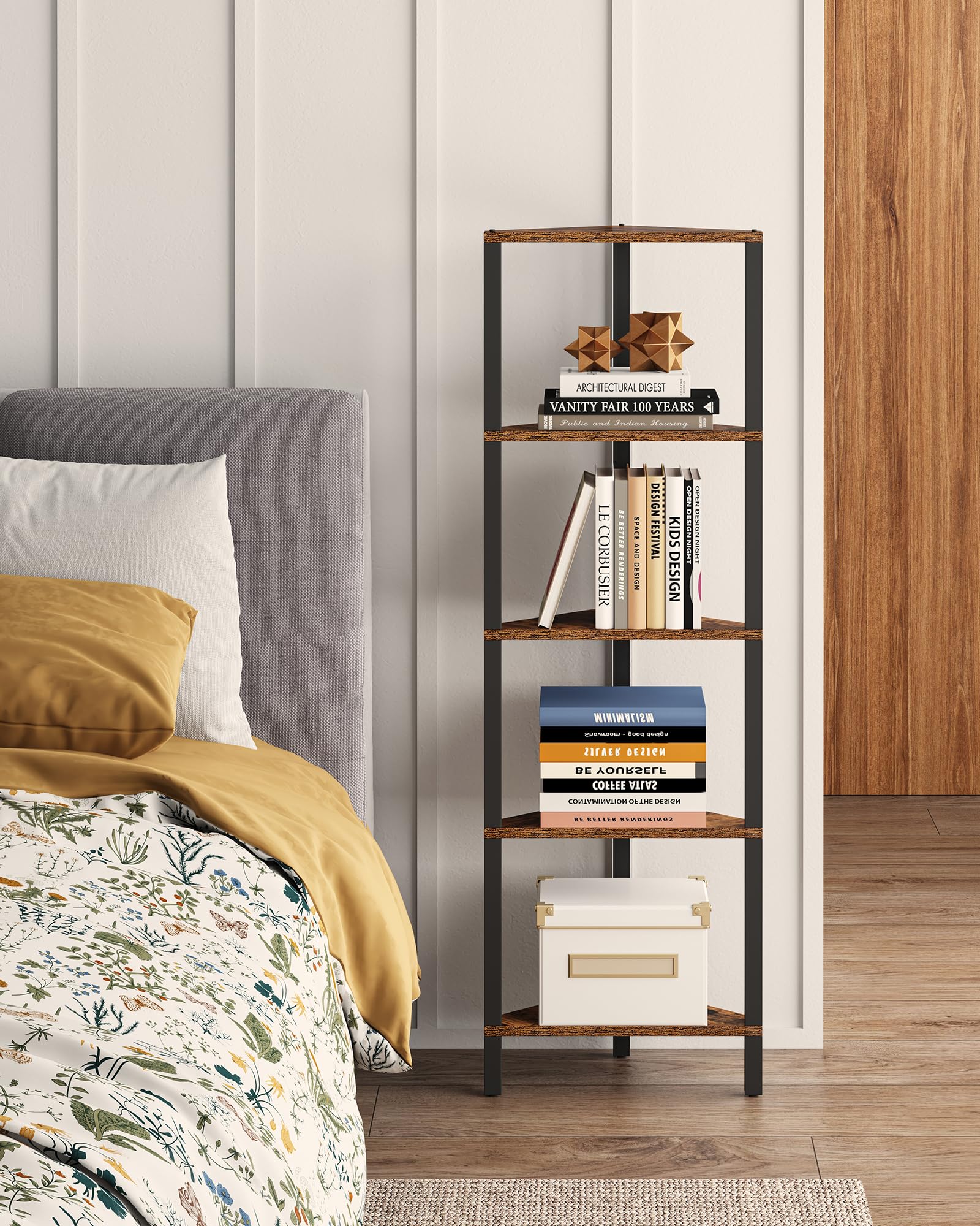 TUTOTAK LED Corner Bookshelf - Storage & Display -29