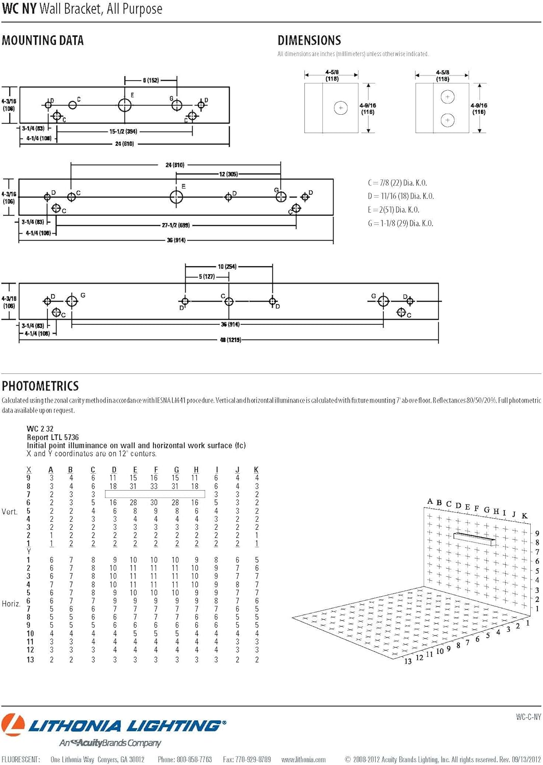 Bіg Sаlе Lithonia Lighting WC 2 17 MVOLT GEB10IS 2-Light 17W T8 All-Purpose Wall Bracket, 2-Feet, White