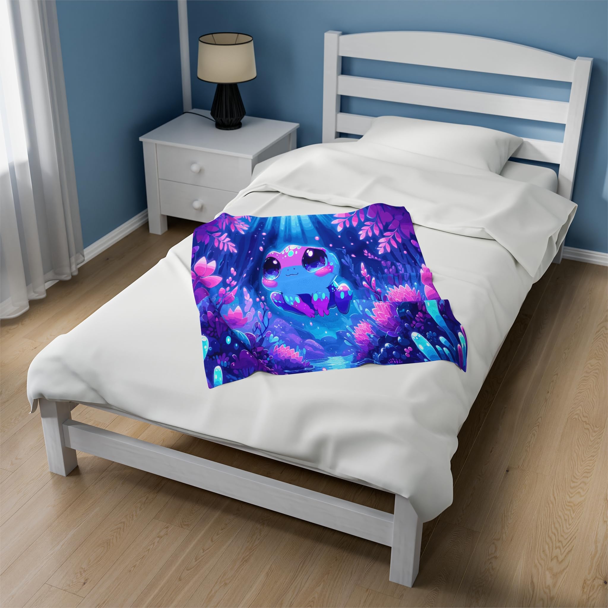 Plaid velours océan grenouille pour moments cocooning