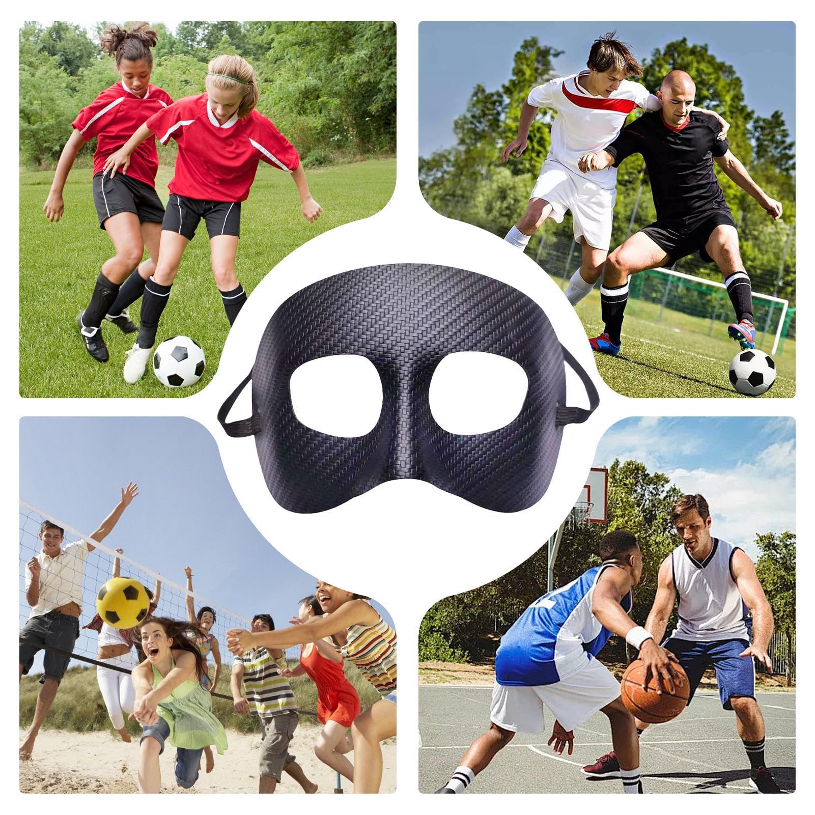 Nasenschutz Maske Für Sport - Leichte PVC Gesichtsmaske Für Basketball & Fußball