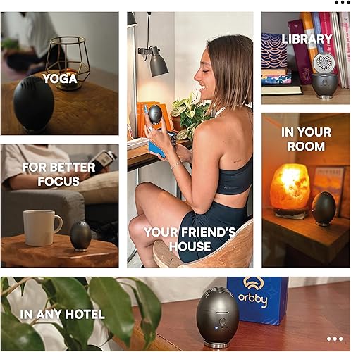 Miniatura 7 de Orbby - Kit de iniciación de difusor de aroma, mini difusor de escritorio portátil para oficina quemador de incienso eléctrico, ambientador