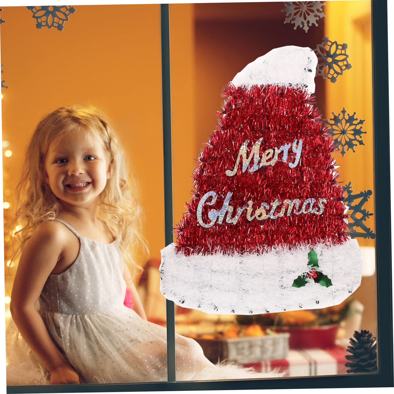 PRETYZOOM 4 Set Di Ornamenti Natalizi Da Appendere Cappello Di Babbo Natale Decorazioni Per Lalbero Di Natale Decorazioni Per La Casa Decorazioni Natalizie 2 Pezzi * 4