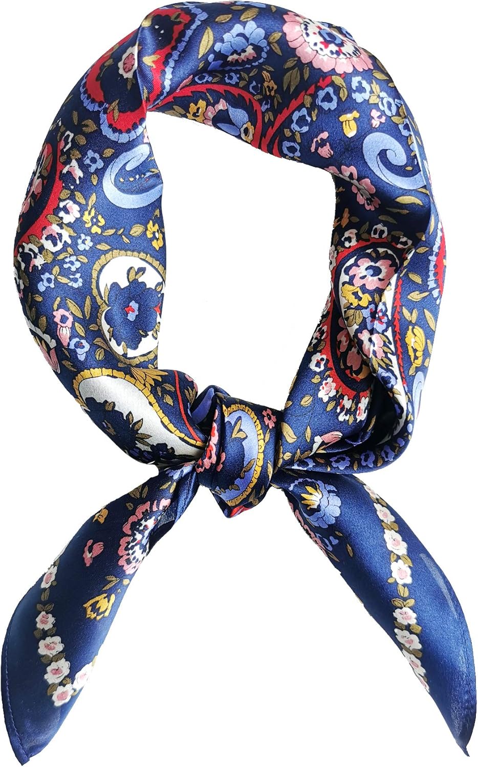 MEISEE Mulberry Silk Scarfs Women Small Square Scarf 21" x 21" Breathable Lightweight Neckerchief Headscarf