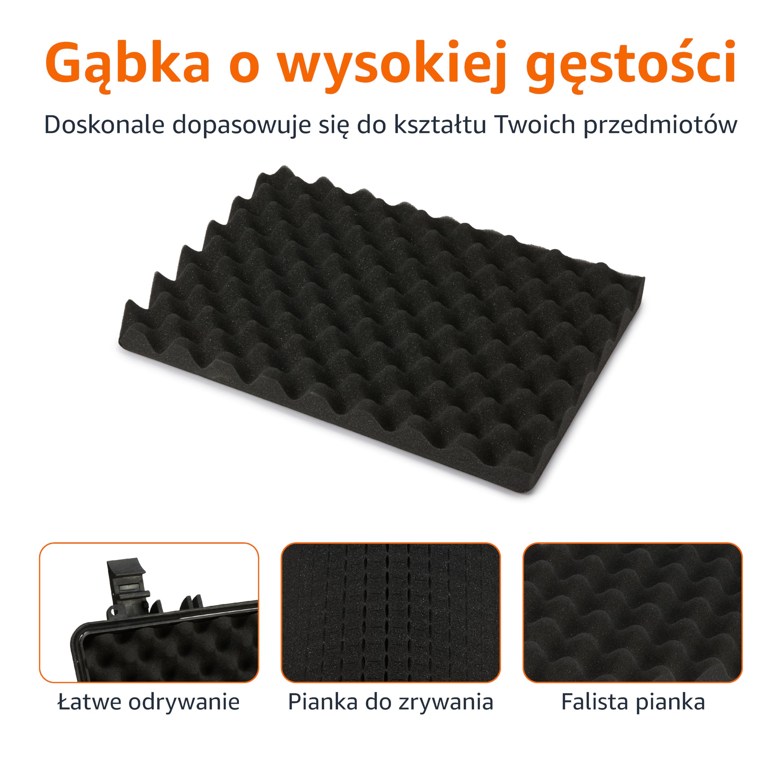 Amazon Basics Sztywny futerał na aparat, średniej wielkości, solidny, czarny