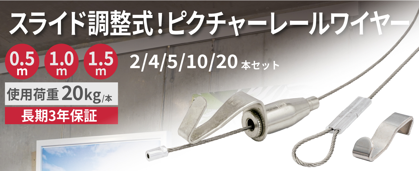 Amazon | [ネセクト] ピクチャーレールワイヤーセット ステンレス製