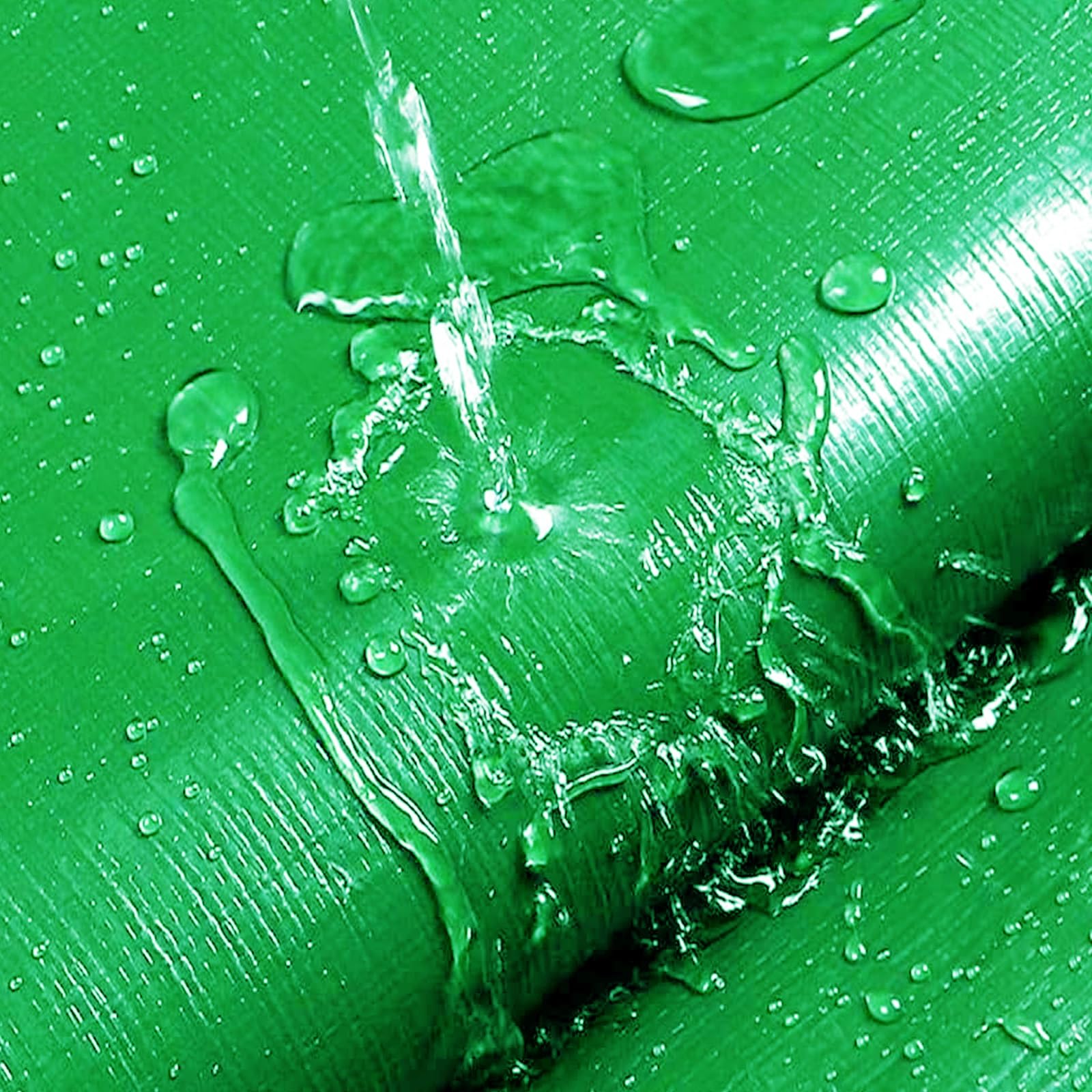 Telone Occhiellato 190 x 220 cm Leggero Antistrappo Impermeabile Antivento e Resistente Ai Raggi UV Telo 140G M² Copertura Premium per Camion, Piscina, Mobili da Giardino, Verde