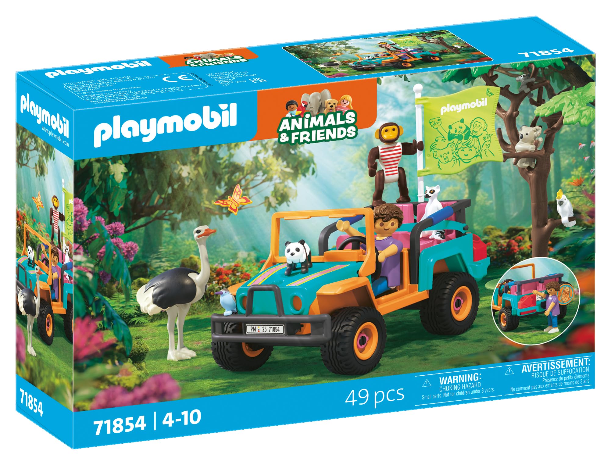 Animals & Friends | Colorful Off-Road Vehicle | Toy from 4 Years | Gift for Children | Encourages Creativity & Thirst for Adventure | with Figures, Vehicle & Accessories | 71854
