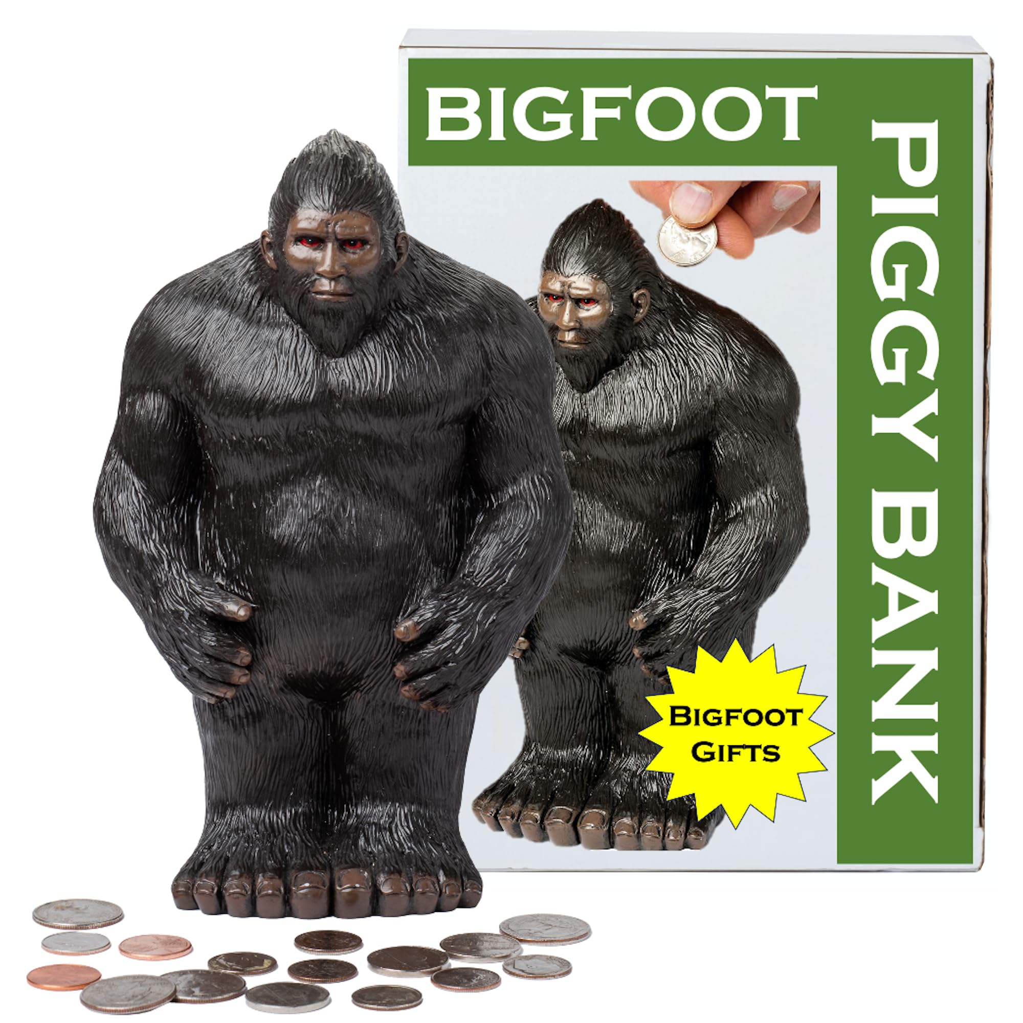Amazon.com : Bigfoot Piggy Bank for Adults – Sasquatch Coin Bank