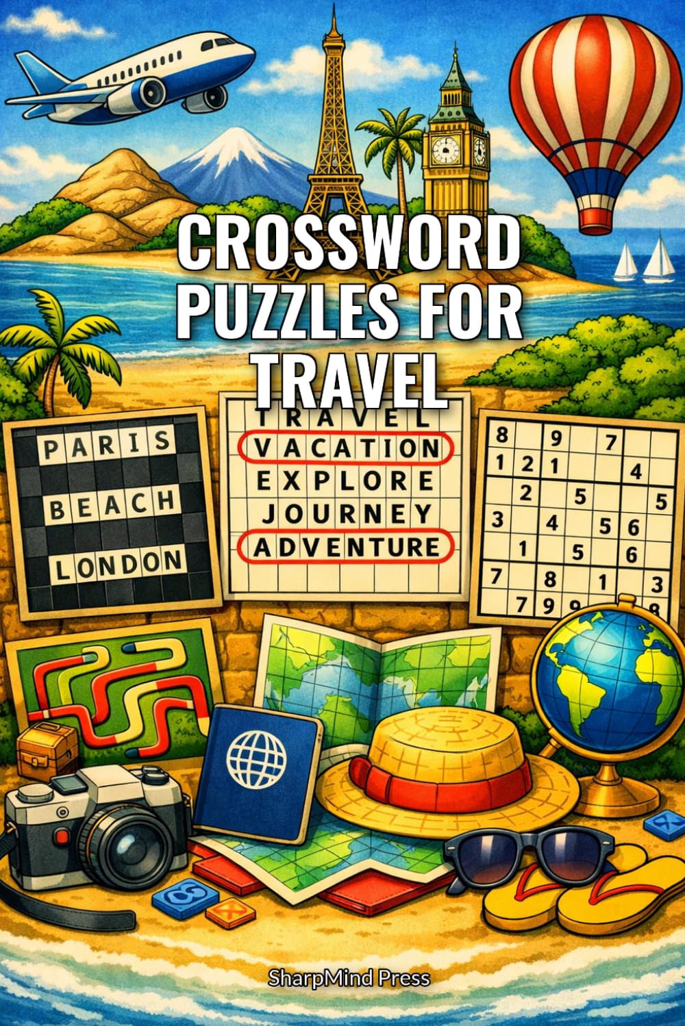 Crossword Puzzles for Travel: 100 Brain-Boosting Challenges to Sharpen Your Mind on the Go