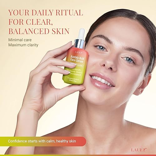 Miniatura 8 de Suero facial de ácido azelaico 10% para mujeres  Suero facial iluminador y aclarante con niacinamida, vitamina C, ácido hialurónico y aceite de