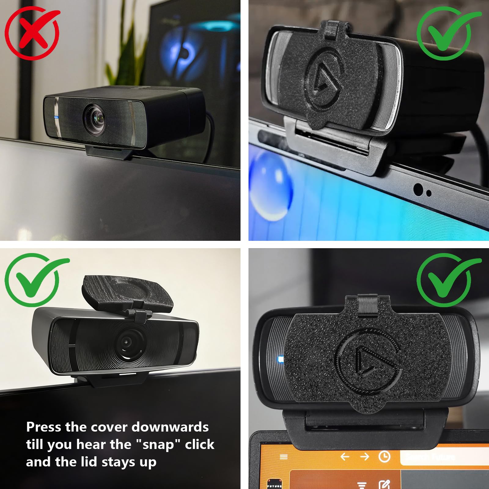 Amazon.com : Privacy Cover for Elgato Facecam PRO | Flip-Up Webcam