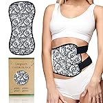 Langsprit Castor Oil Pack Castor Oil Pack Wrap, Organic Castor Oil Packs for Liver Detox, Inflammation, Reusable Castor Oil Pack Compress Castor Oil Packs kit Black Lace L