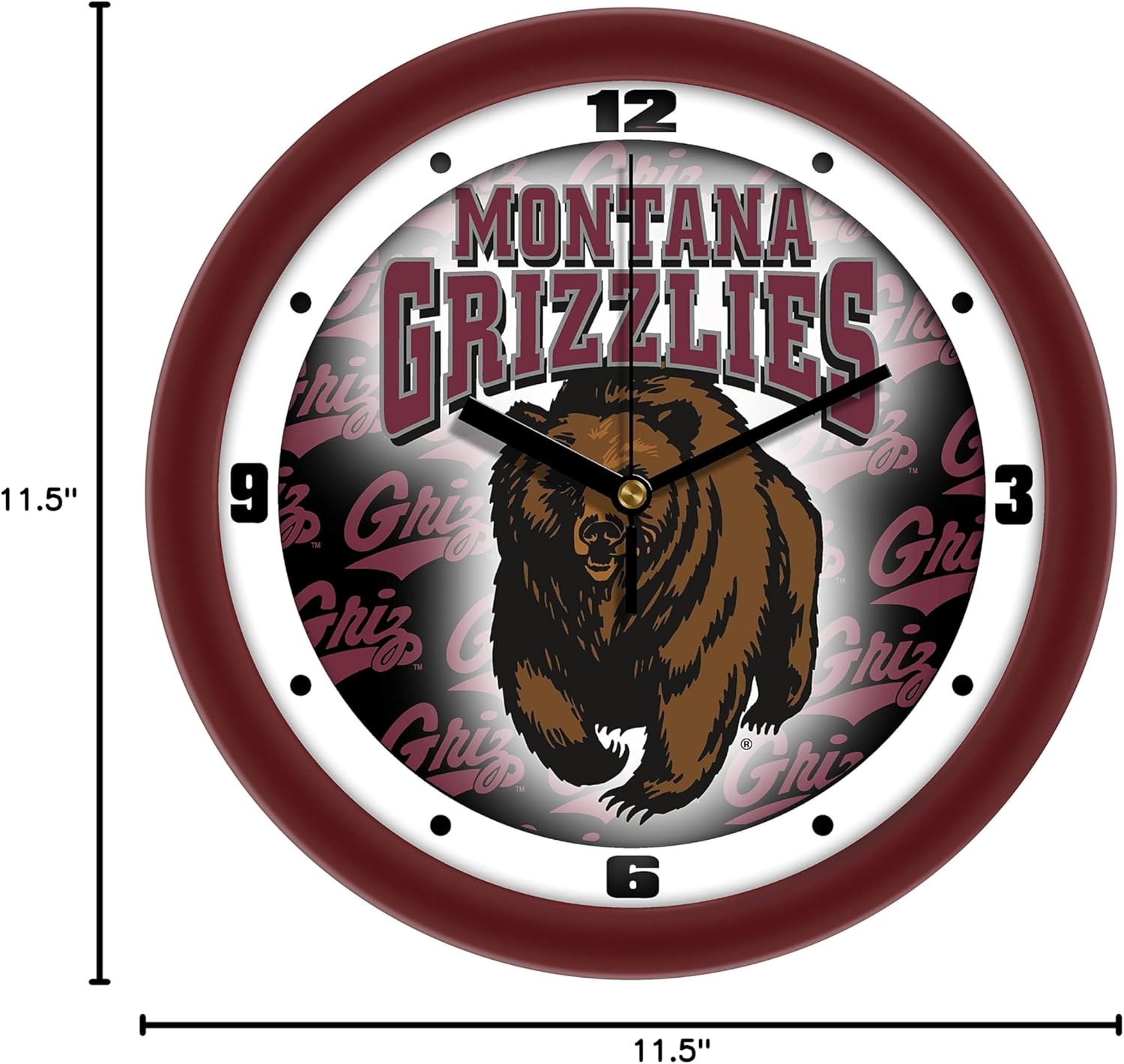 SunTime Montana Grizzlies - Dimension Wall Clock