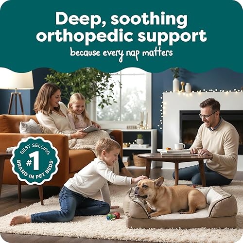 Miniatura 2 de Furhaven - Cama ortopédica para mascotas para perros y gatos, comodidad perfecta, con ondas, terciopelo de felpa con funda extraíble lavable, color