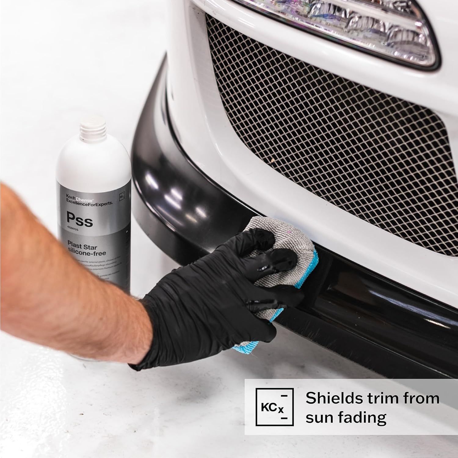 KOCHCHEMIE Plast Star - Silicone Free Exterior Trim Dressing, UV Protection, Exterior Trim, Mouldings, Tires, Like New OEM Finish (1 Liter)