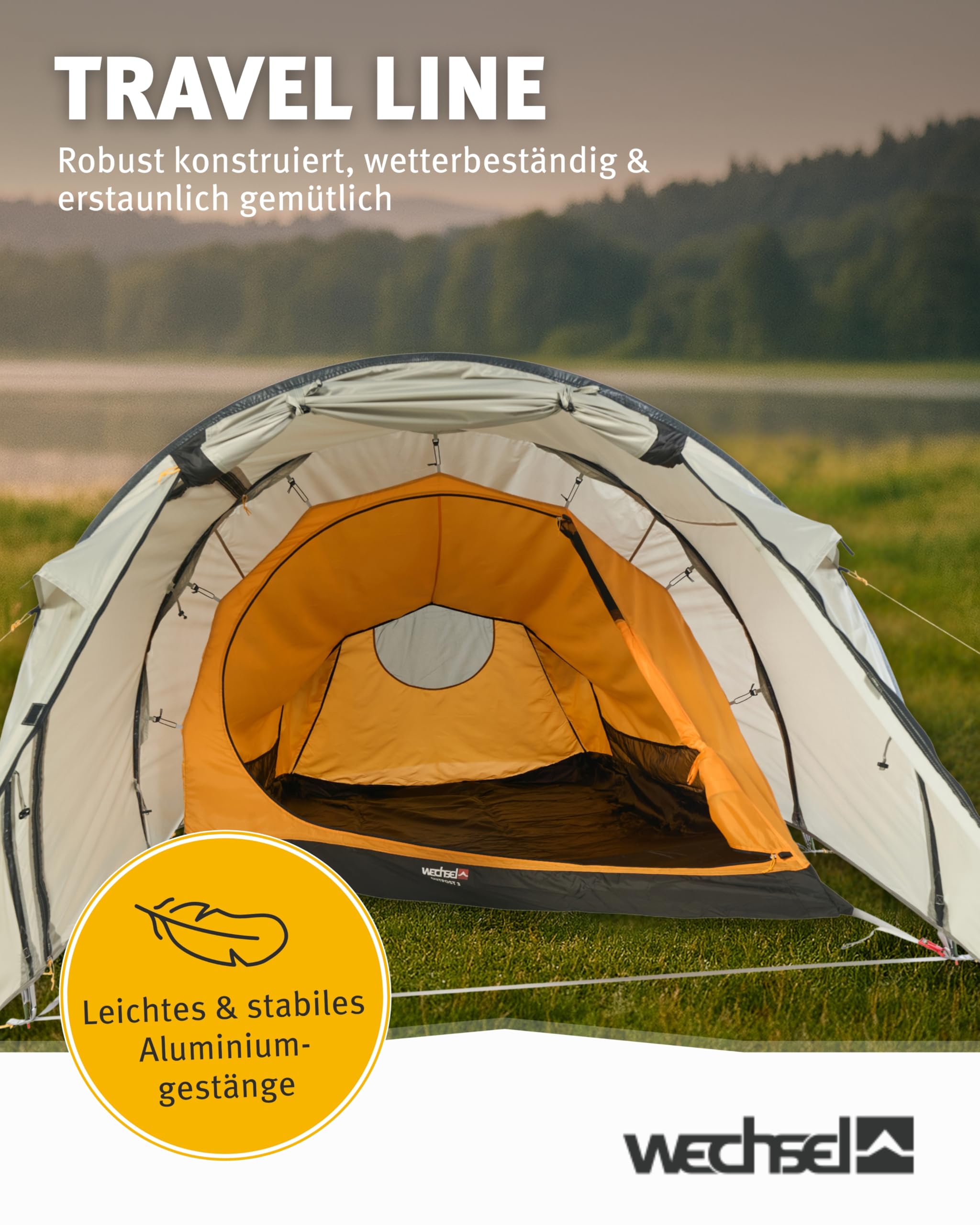 Wechsel Trekkingzelt Outpost 3 I Tunnelzelt für 3 Personen I schnell aufbaubares 3-Personen-Zelt I kompakt & transportabel I ideales Outdoor-Zelt für Camping
