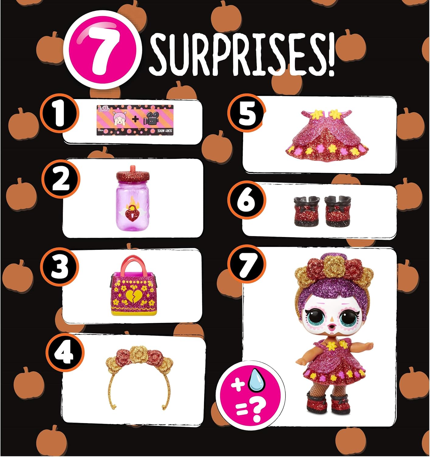 L.O.L. Surprise! Spooky Sparkle Limited Edition Bebé Bonita with 7 Surprises, Including Glow-in-The-Dark Doll