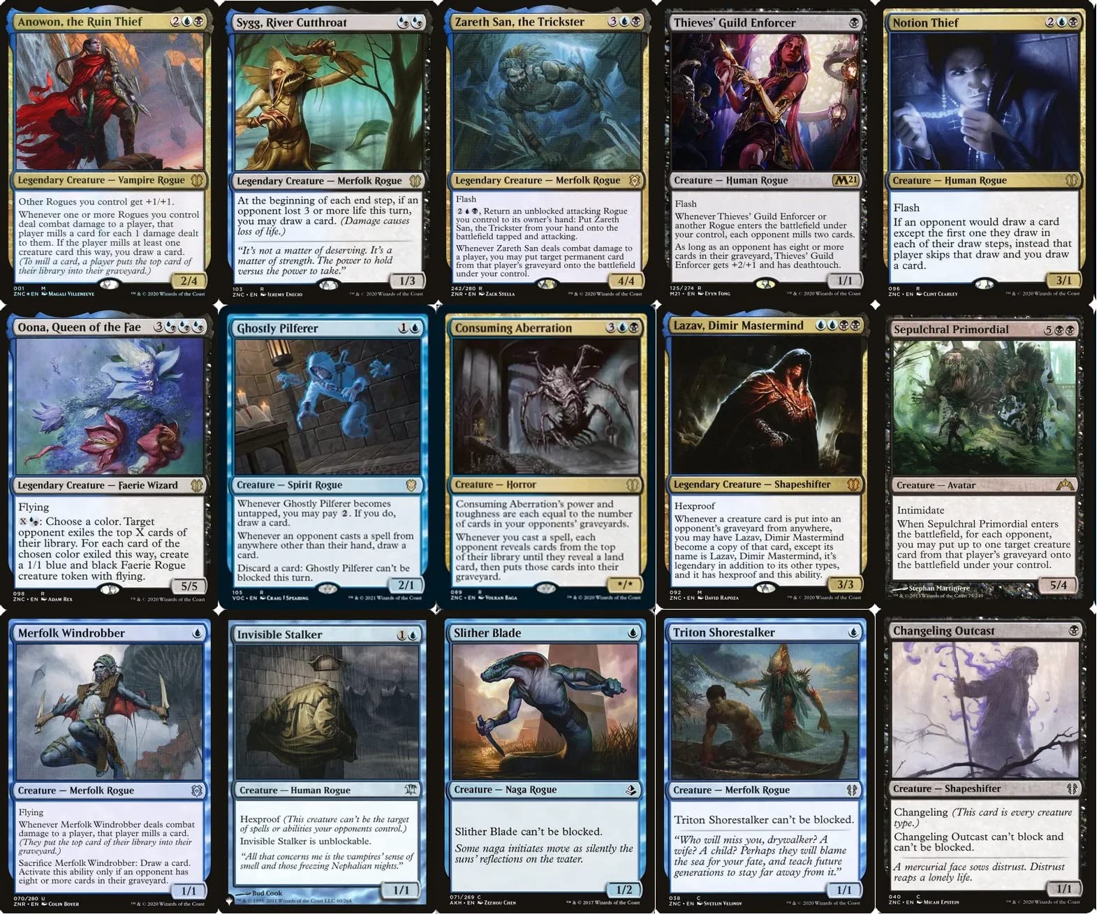Amazon.com: Elite Rogue Commander Deck - Anowon - Dimir - Black Blue - EDH  - 100 Card - Custom Magic The Gathering Deck