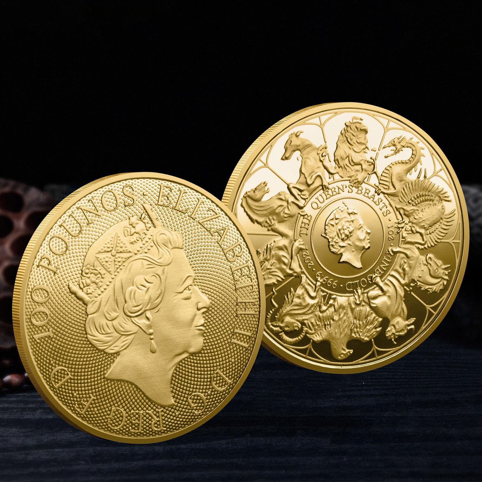 エリザベス女王　銅貨　金メッキ付き　追悼　クイーン　メモリアル　英国　ブリタニア HISQE7G