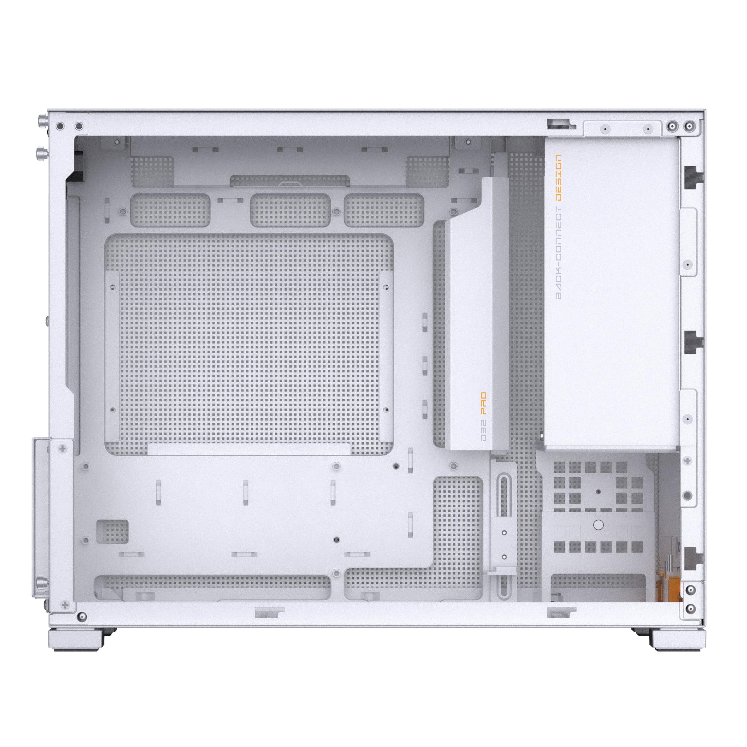 Jonsbo D32 PRO Mesh PC-Gehäuse Weiß – Kompaktes mATX-Case mit Back-Connect-Support, Staubfiltern & High-End-Kühlung