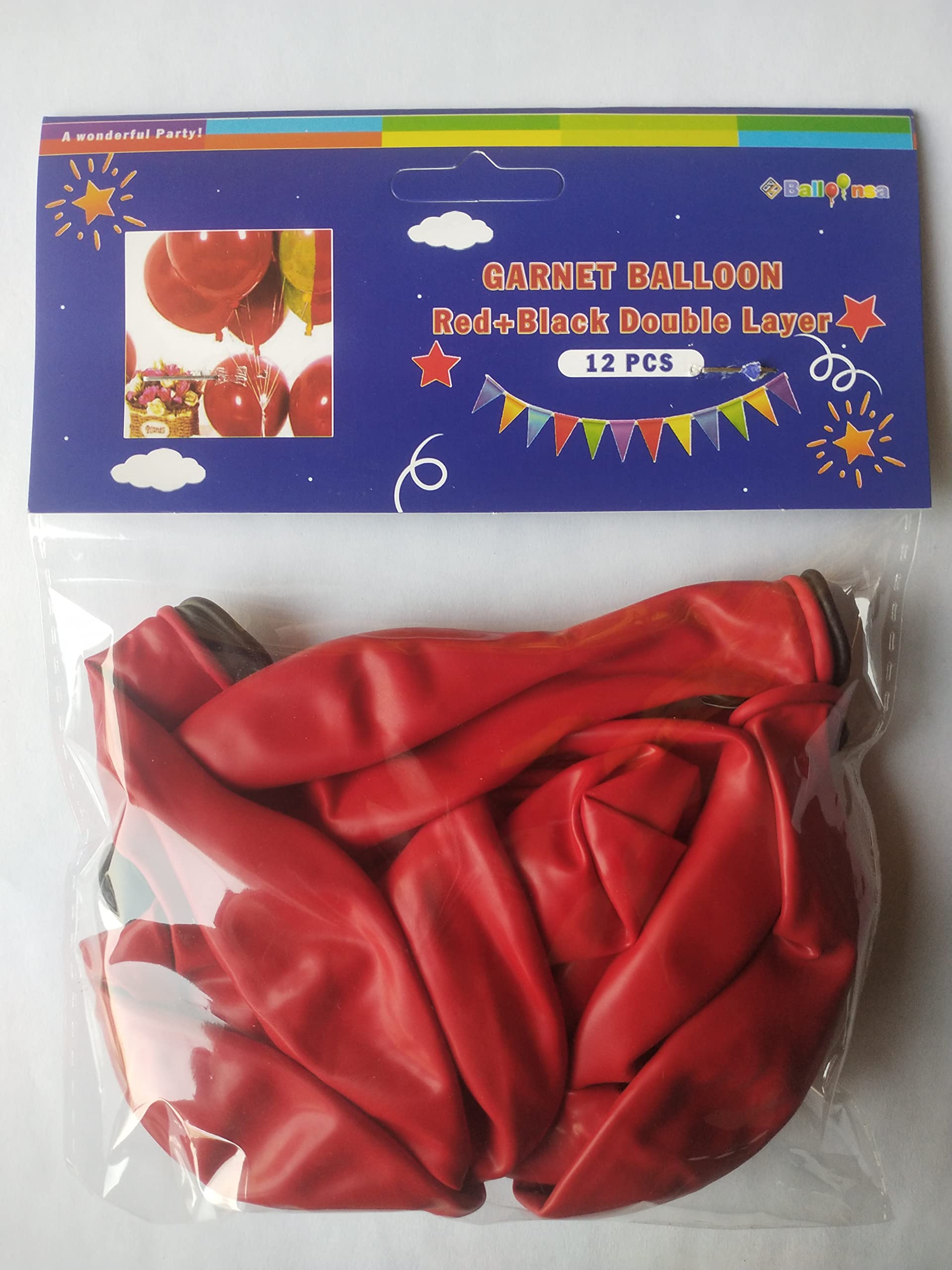 BALOONSA BALLOON 12PC Double layer garnet balloon