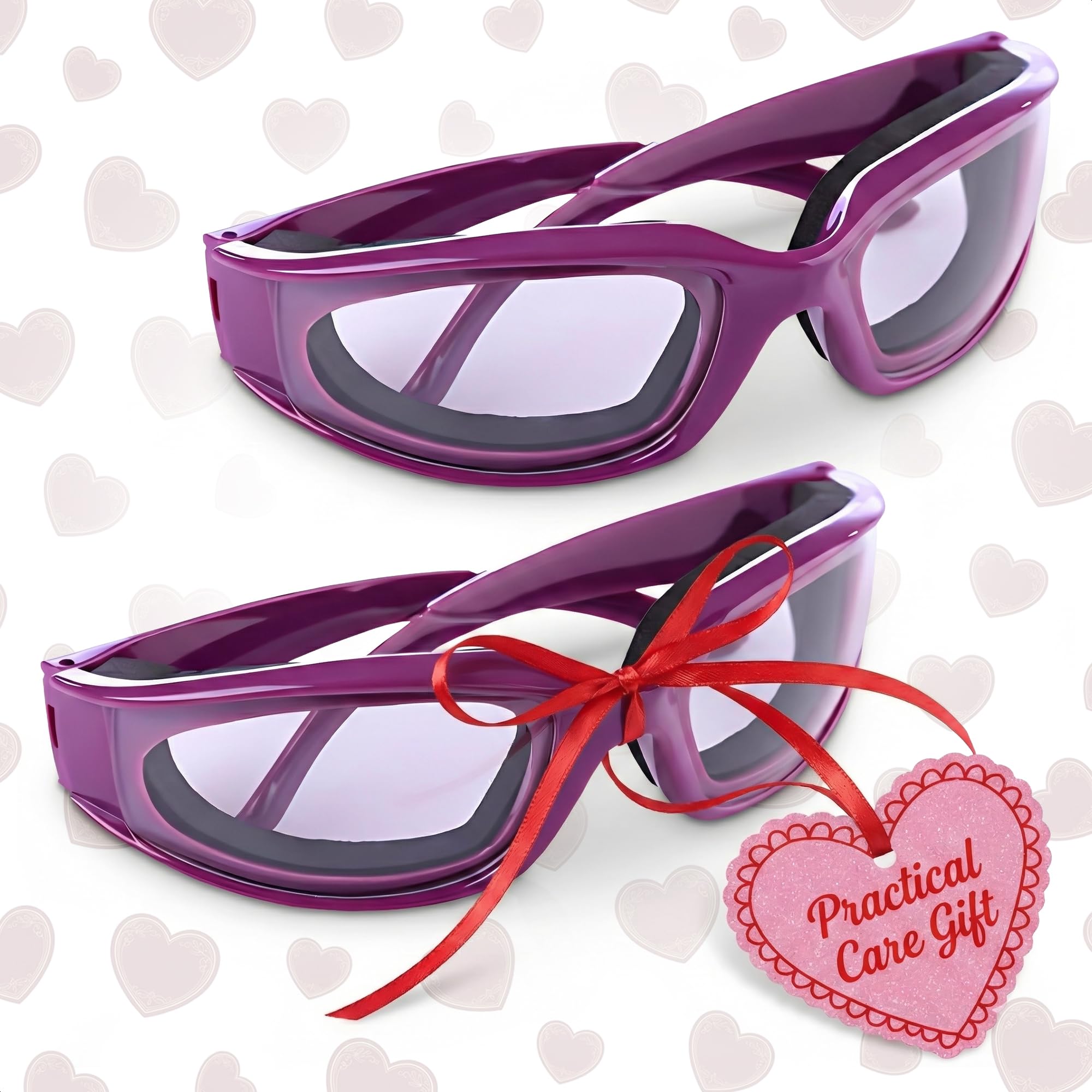 Onion Glasses For Chopping Tear Free - Ergonomic Onion Goggles For Cooking To Reduce Eye Discomfort, 5.59 x 1.77" Snug Fit Design, Impact Resistant, Good Gift For Culinary Enthusiast and Pros