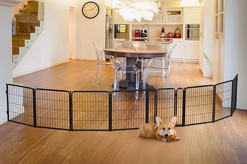 Miniatura 67 de FXW Puerta para perros extra ancha diseñada para uso en interiores, ancho ajustable de hasta 165 pulgadas de ancho (40 pulgadas de alto, 6 paneles