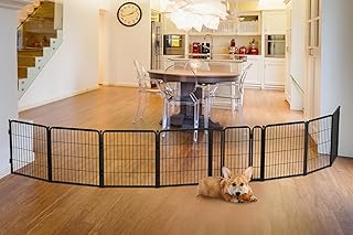 FXW Dog Gate Extra Wide Designed for Indoor Use, Adjustable Width Up to 183-inch