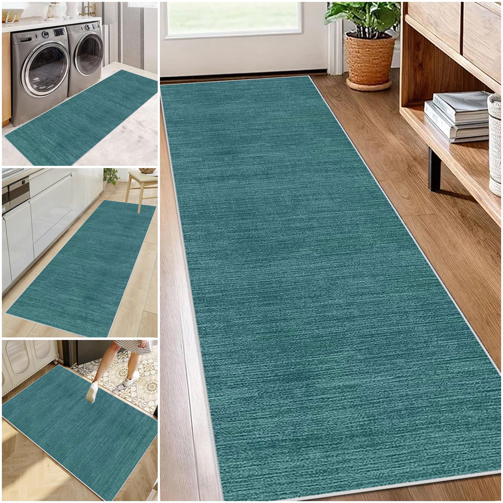 Hallway Runner Rug 50 x 500 cm Non Slip Long Carpet Runner for Kitchen Area Runner Rugs Washable Kitchen Runner Mat Narrow Rugs Low Pile Rugs Runner for Hallway, Entryway, Bedroom, Laundry Room