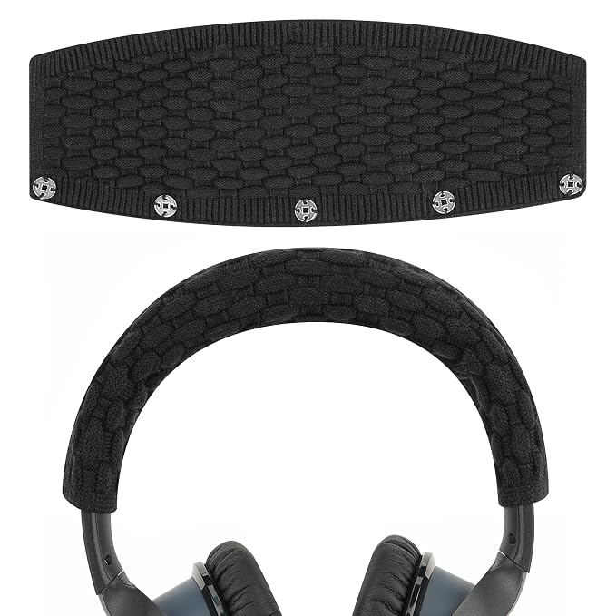 Geekria Knit Headband Cover Compatible with Bose QC35 II, QC25, QC15, QC2 Headphones, Replacement Cushion Protector Sleeve (Black)